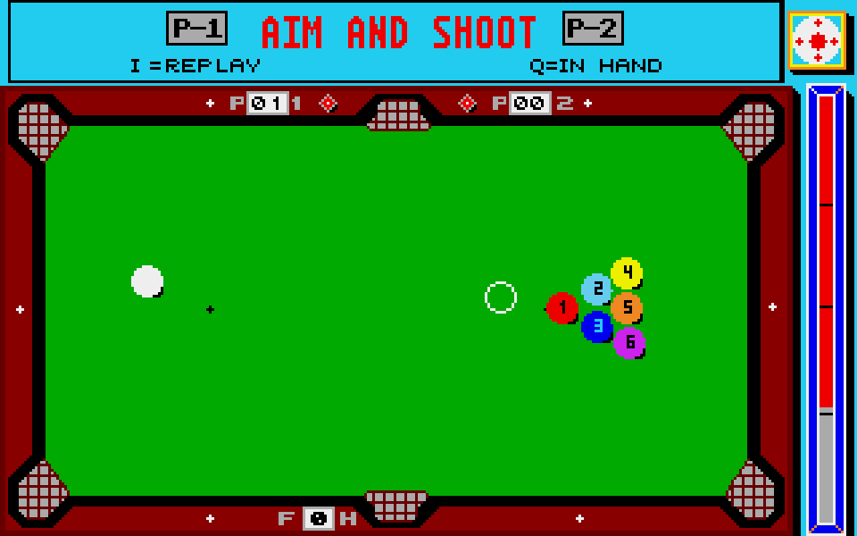 Stu's Pool Table atari screenshot